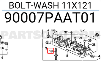 Honda 90007PAAT01 BOLT-WASH 11X121