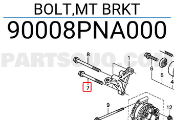 Honda 90008PNA000 BOLT,MT BRKT