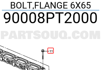 Honda 90008PT2000 BOLT,FLANGE 6X65