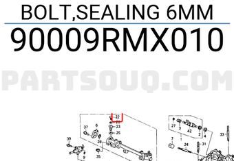 Honda 90009RMX010 BOLT,SEALING 6MM