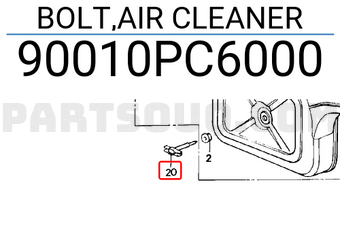 Honda 90010PC6000 BOLT,AIR CLEANER