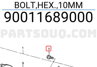 Honda 90011689000 BOLT,HEX.,10MM