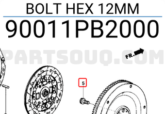 Honda 90011PB2000 BOLT HEX 12MM