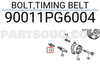 Honda 90011PG6004 BOLT,TIMING BELT