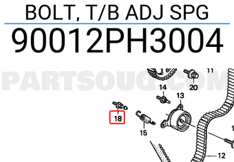 Honda 90012PH3004 BOLT, T/B ADJ SPG