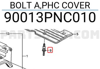 Honda 90013PNC010 BOLT A,PHC COVER
