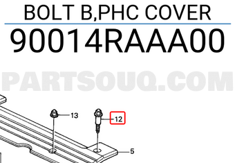 Honda 90014RAAA00 BOLT B,PHC COVER
