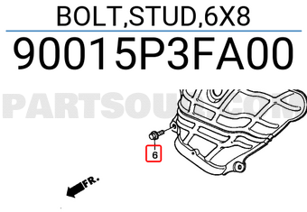 Honda 90015P3FA00 BOLT,STUD,6X8