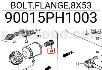 Honda 90015PH1003 BOLT,FLANGE,8X53