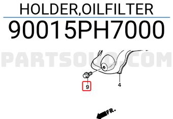 Honda 90015PH7000 HOLDER,OILFILTER