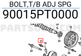 Honda 90015PT0000 BOLT,T/B ADJ SPG