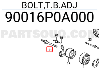 Honda 90016P0A000 BOLT,T.B.ADJ