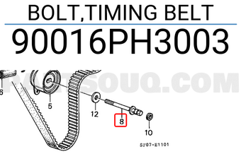 Honda 90016PH3003 BOLT,TIMING BELT