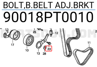 Honda 90018PT0010 BOLT,B.BELT ADJ.BRKT