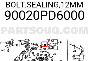 Honda 90020PD6000 BOLT,SEALING,12MM