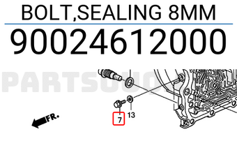 Honda 90024612000 BOLT,SEALING 8MM
