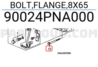 Honda 90024PNA000 BOLT,FLANGE,8X65