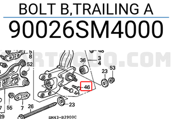 Honda 90026SM4000 BOLT B,TRAILING A