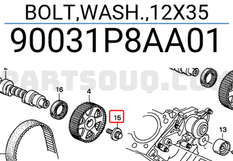 Honda 90031P8AA01 BOLT,WASH.,12X35
