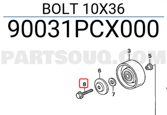 Honda 90031PCX000 BOLT 10X36