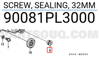 Honda 90081PL3000 SCREW, SEALING, 32MM