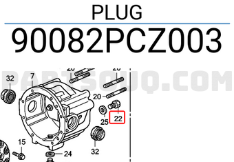 Honda 90082PCZ003 PLUG