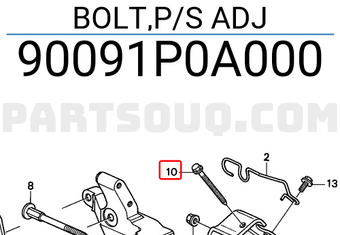 Honda 90091P0A000 BOLT,P/S ADJ