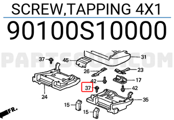Honda 90100S10000 SCREW,TAPPING 4X1