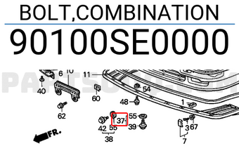 Honda 90100SE0000 BOLT,COMBINATION