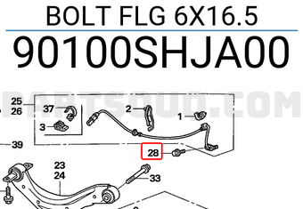Honda 90100SHJA00 BOLT FLG 6X16.5