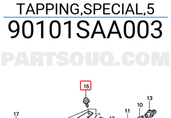 Honda 90101SAA003 TAPPING,SPECIAL,5
