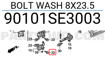 Honda 90101SE3003 BOLT WASH 8X23.5