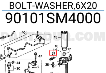 Honda 90101SM4000 BOLT-WASHER,6X20
