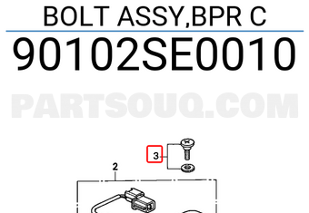 Honda 90102SE0010 BOLT ASSY,BPR C