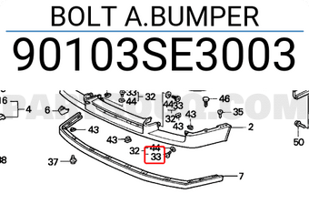 Honda 90103SE3003 BOLT A.BUMPER