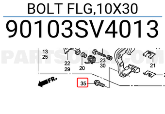 Honda 90103SV4013 BOLT FLG,10X30