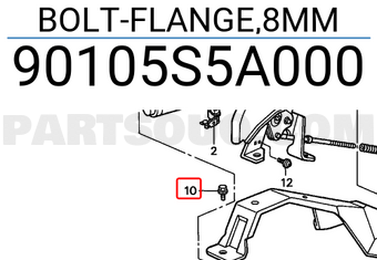 Honda 90105S5A000 BOLT-FLANGE,8MM