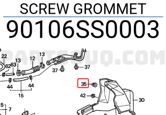 Honda 90106SS0003 SCREW GROMMET