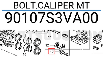 Honda 90107S3VA00 BOLT,CALIPER MT