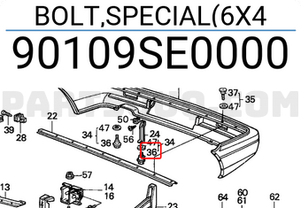 Honda 90109SE0000 BOLT,SPECIAL(6X4