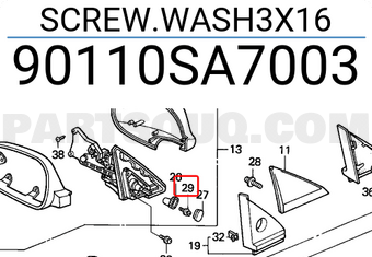 Honda 90110SA7003 SCREW.WASH3X16