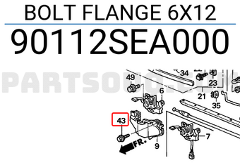 Honda 90112SEA000 BOLT FLANGE 6X12