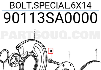 Honda 90113SA0000 BOLT,SPECIAL,6X14