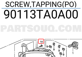 Honda 90113TA0A00 SCREW,TAPPING(PO)