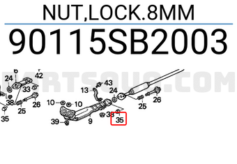 Honda 90115SB2003 NUT,LOCK.8MM
