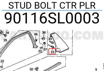 Honda 90116SL0003 STUD BOLT CTR PLR
