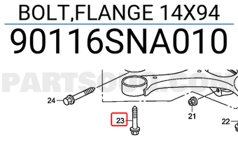 Honda 90116SNA010 BOLT,FLANGE 14X94
