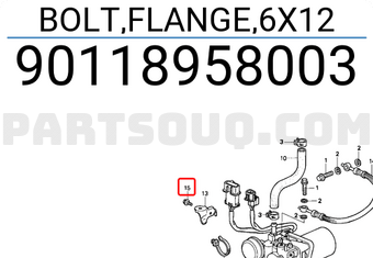 Honda 90118958003 BOLT,FLANGE,6X12