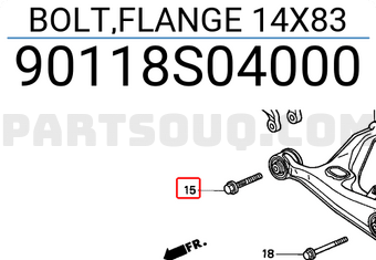 Honda 90118S04000 BOLT,FLANGE 14X83