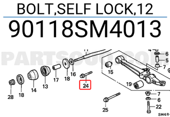 Honda 90118SM4013 BOLT,SELF LOCK,12